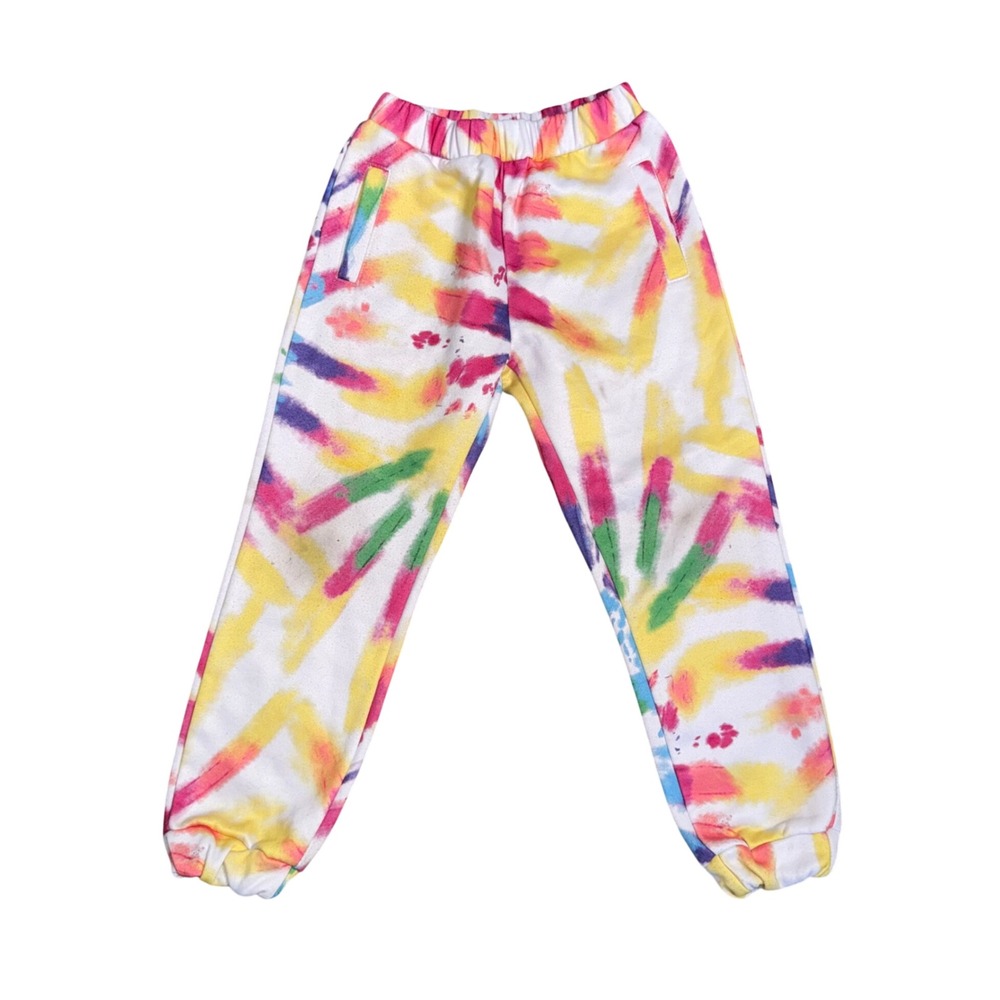 Lola and The Boys Tie Dye Sweatpants Kids Size 10 Multicolor Fleece Joggers